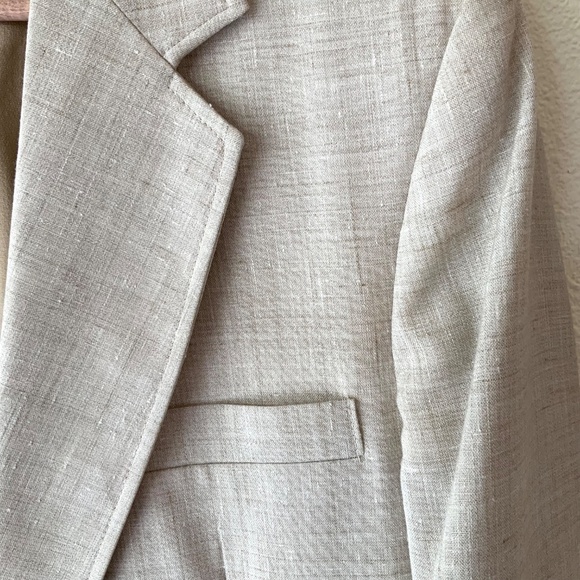 VINTAGE! LIKE NEW! Reed St James Mens Linen Blend Blazer - Picture 2 of 12